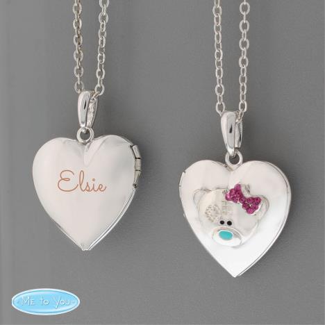 Personalised Me Me to You Silver Tone Heart Locket Extra Image 2